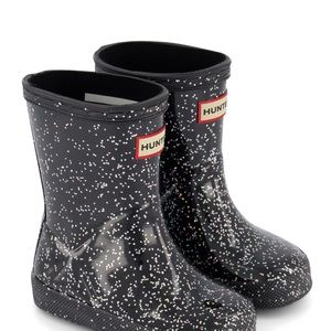 Hunter sparkly black Rain boots. ☔️